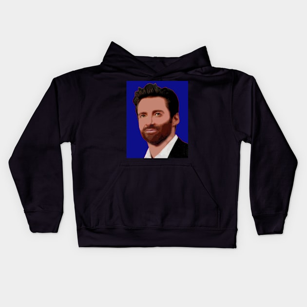 hugh jackman Kids Hoodie by oryan80